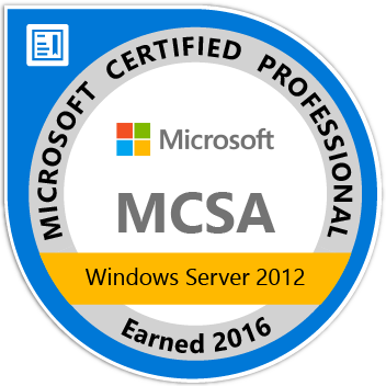 Microsoft MCSA Windows Server 2012