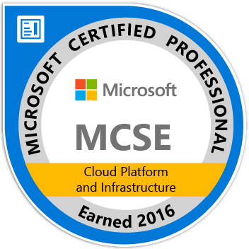 Microsoft MCSE-Cloud-Platform-Infrastructure 2016
